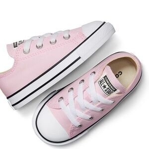 Converse Pink and White Sneakers Classic Canvas Design